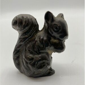 Solid Brass Miniature Squirrel Antique Bronze Finish Taiwan Republic of China